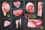 Halbes Schwein mit Tragetasche Halbes Schwein mit Tragetasche