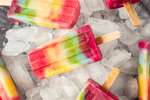 Healthy Homemade Rainbow Popsicles with Assorted Fruits Healthy Homemade Rainbow Popsicles with Assorted Fruits