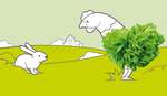 Tierschutz liegt uns am Herzen Illustration: Henne und Hase