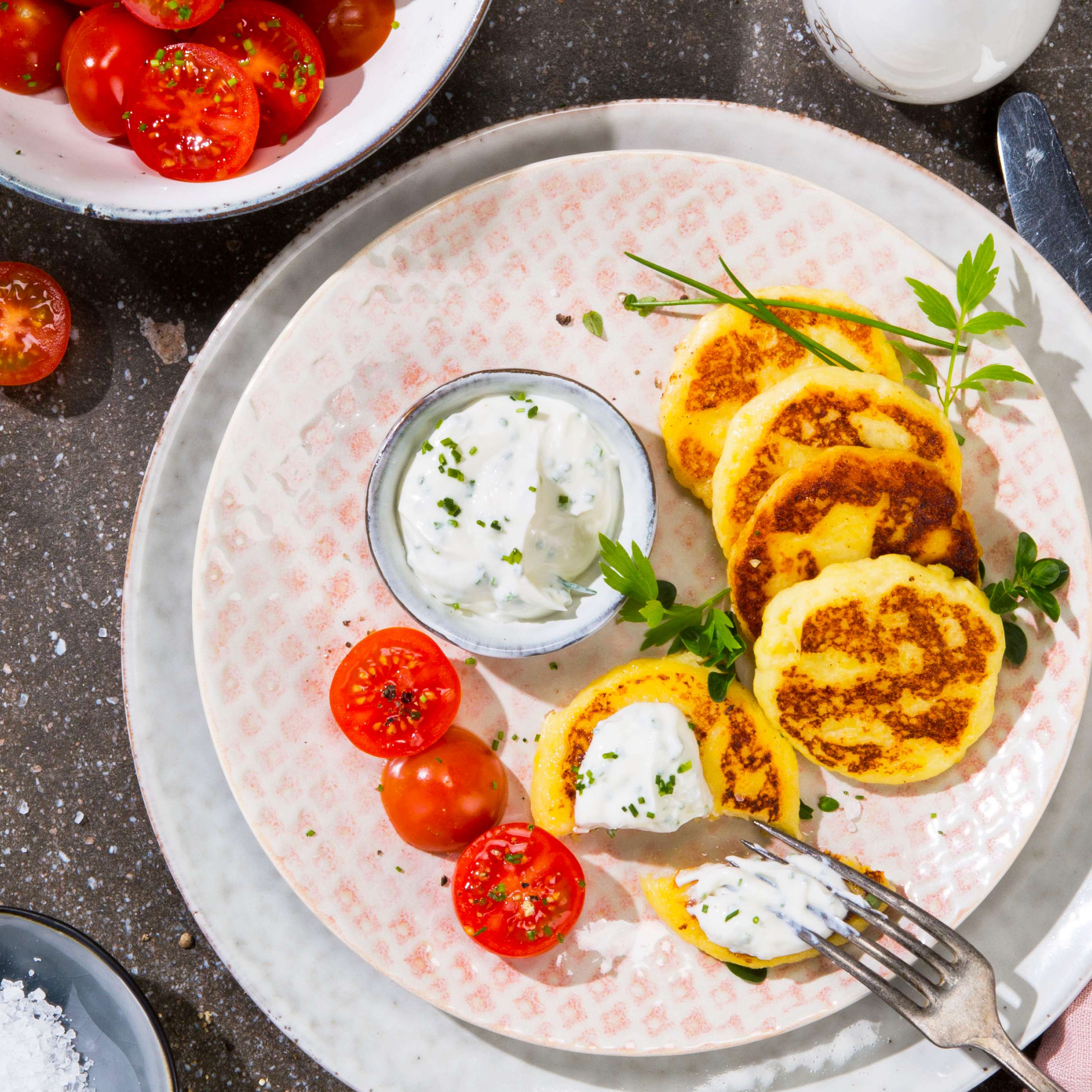 Kartoffelplätzchen mit Quark-Dip - Rezept | Kaufland