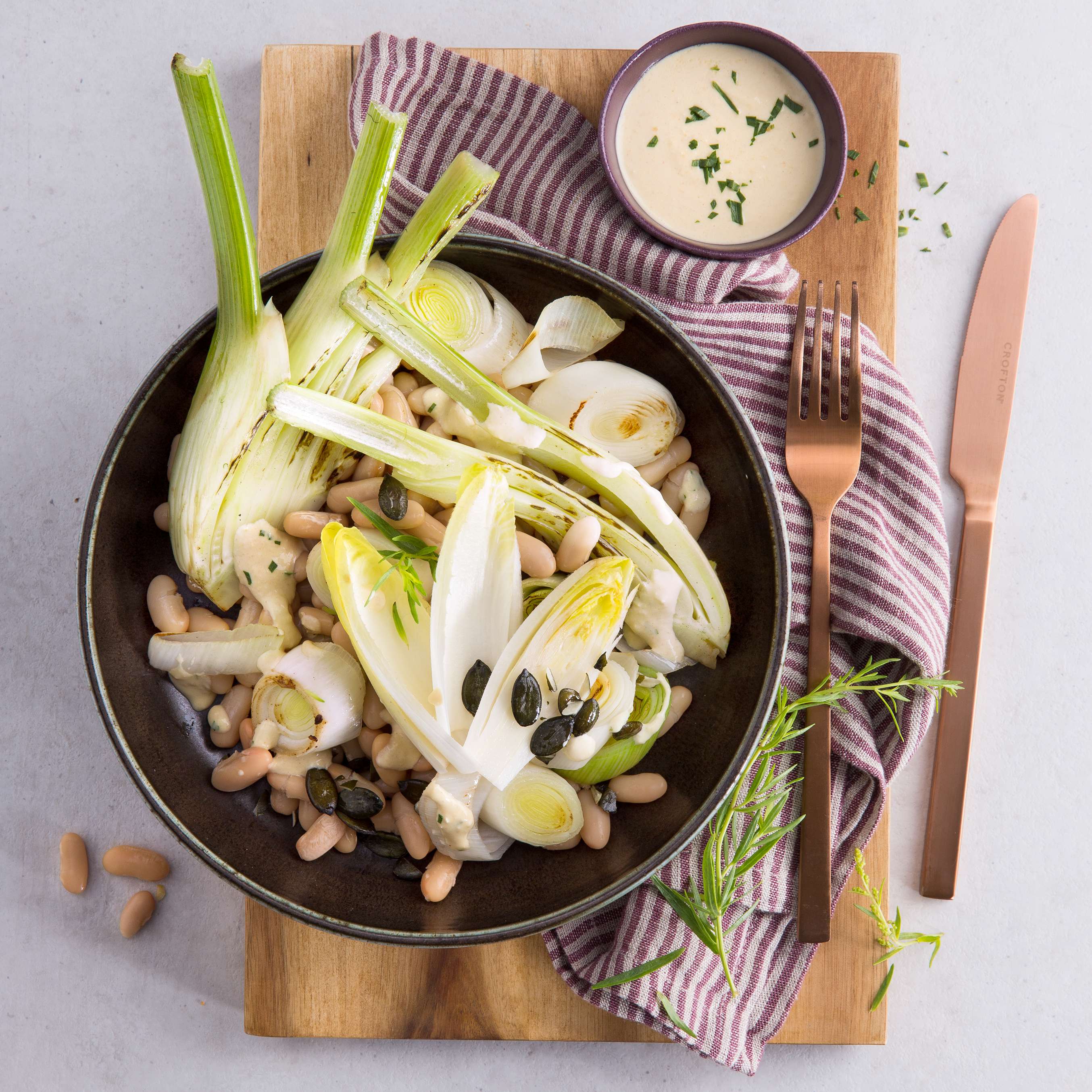 LauchFenchelBohnenSalat mit CaesarDressing Rezept Kaufland