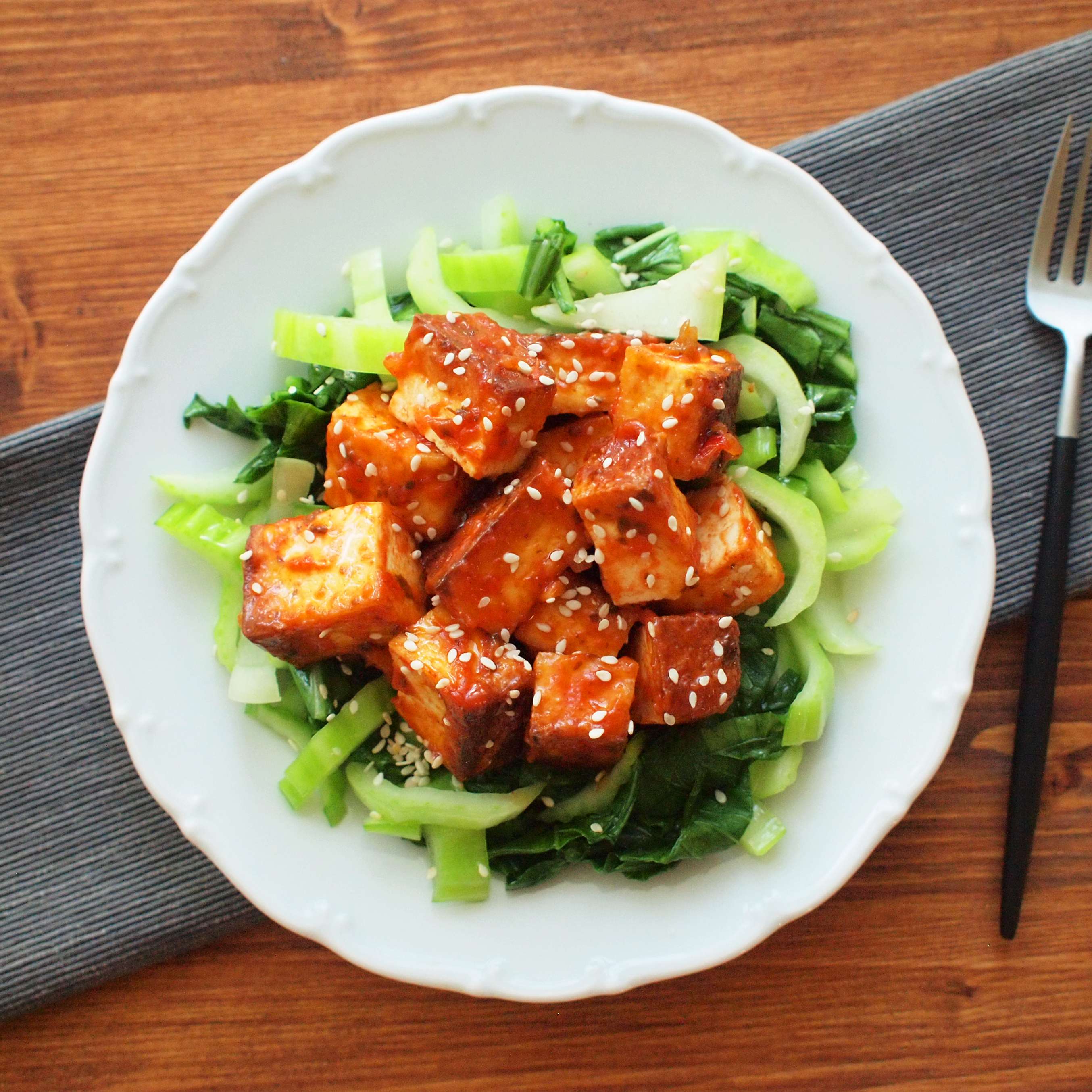 Chilli tofu s pak choi Recept Kaufland