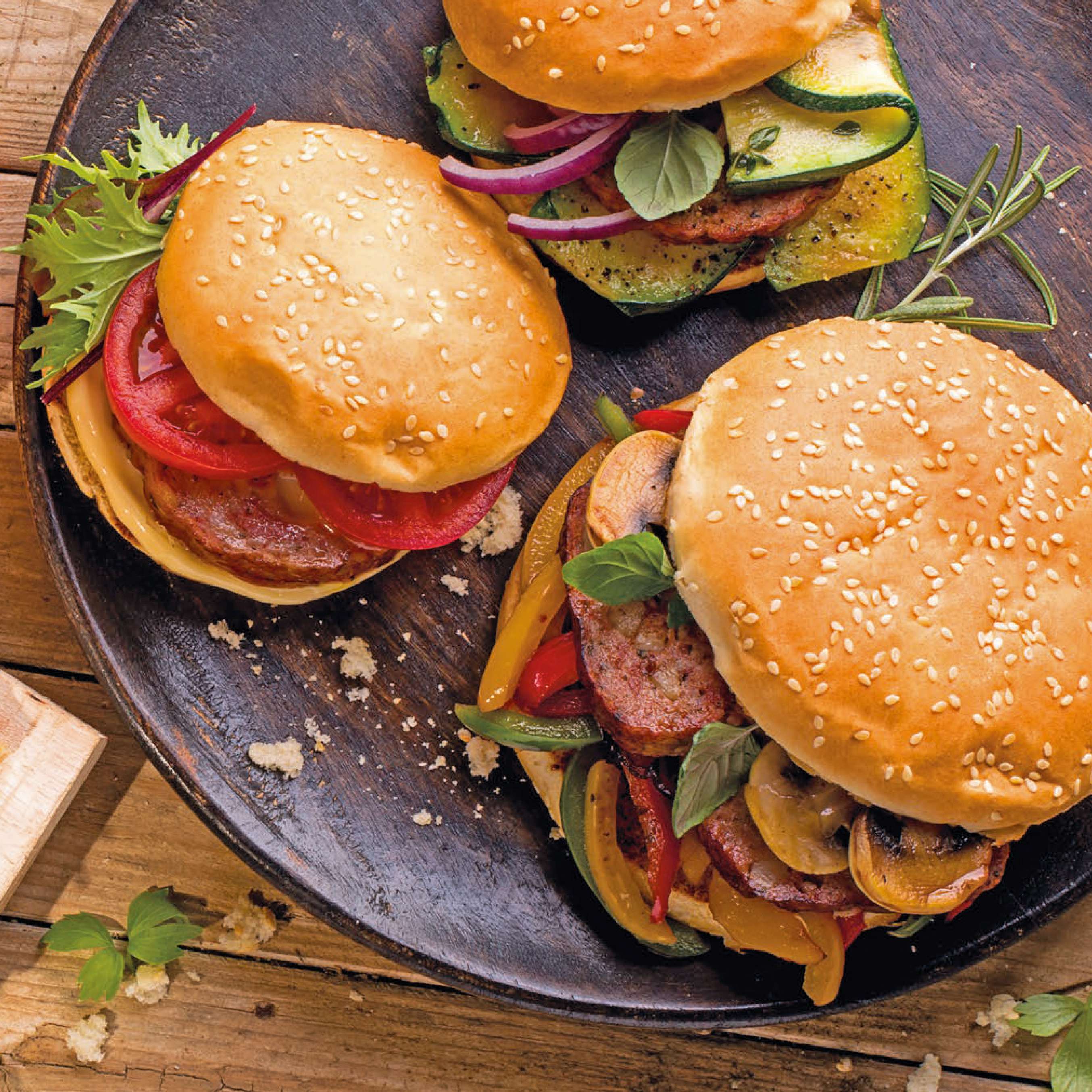 Hamburger s cuketou a sekanou Kaufland