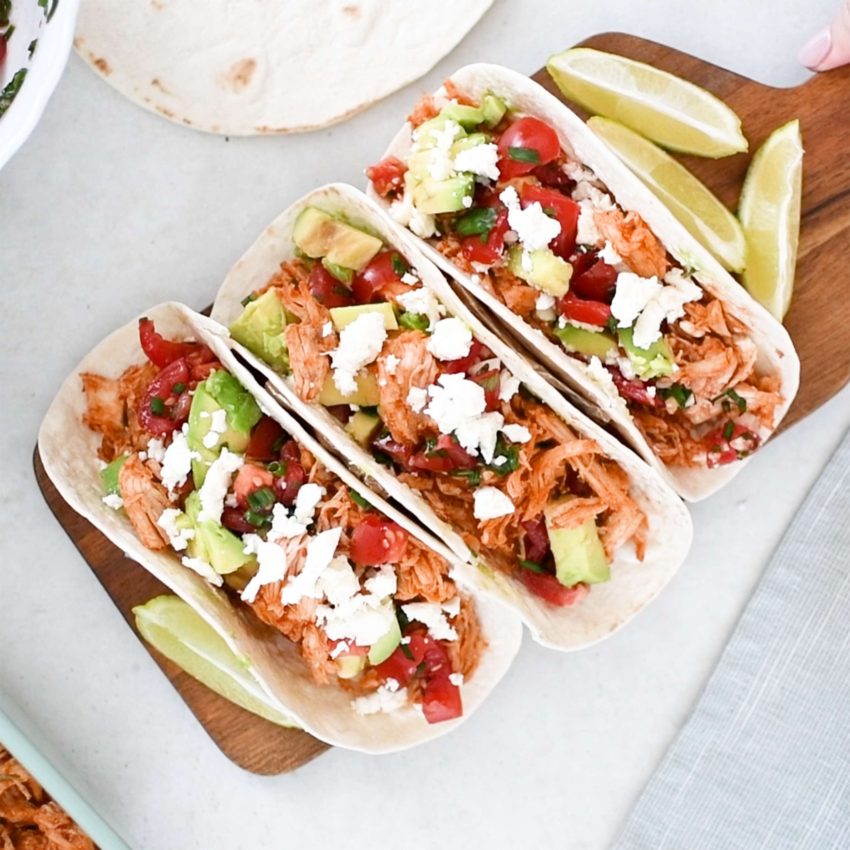Tacos s trhaným kuracím mäsom Recept Kaufland