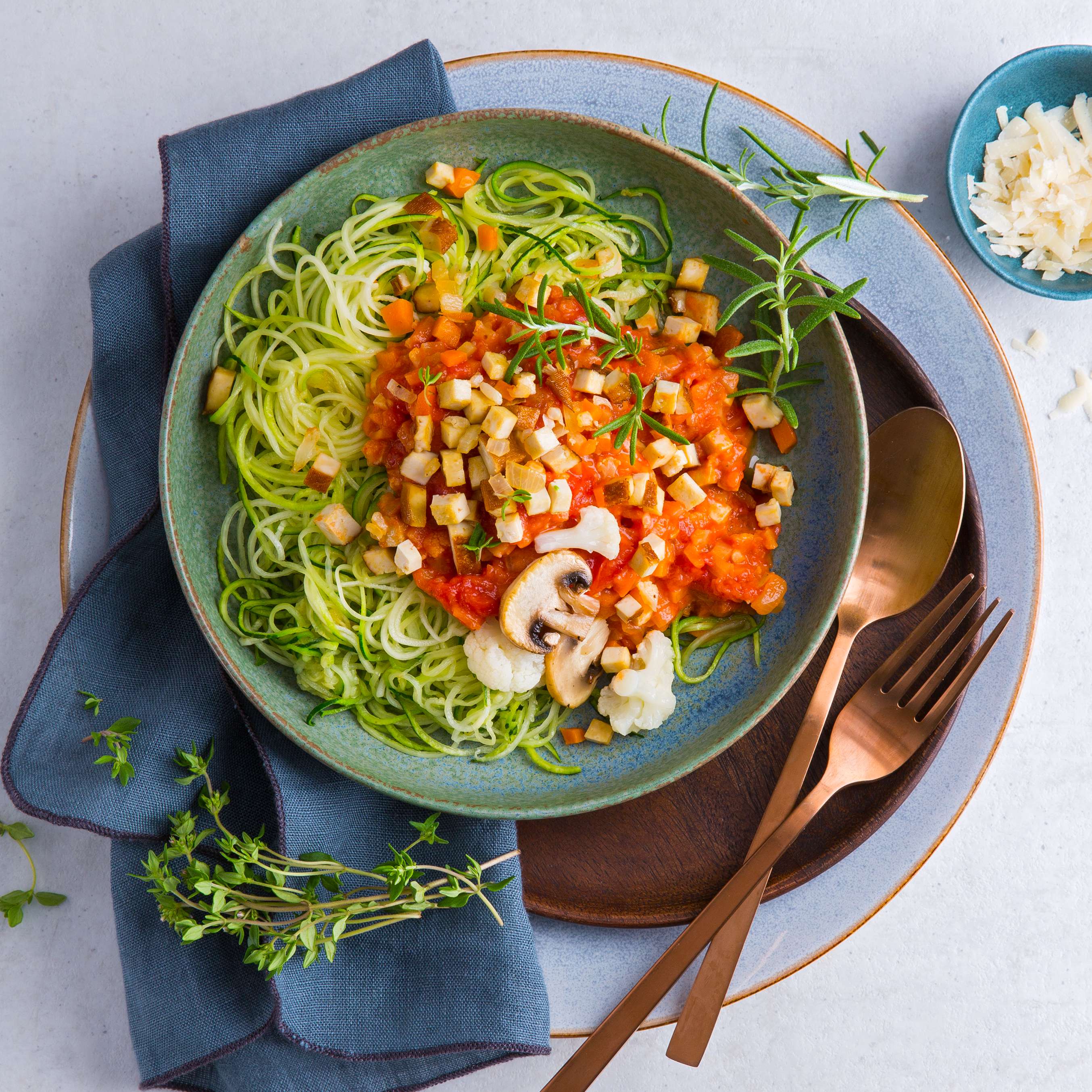 Zoodles Mit Tofu Gemuse Sauce Rezept Kaufland