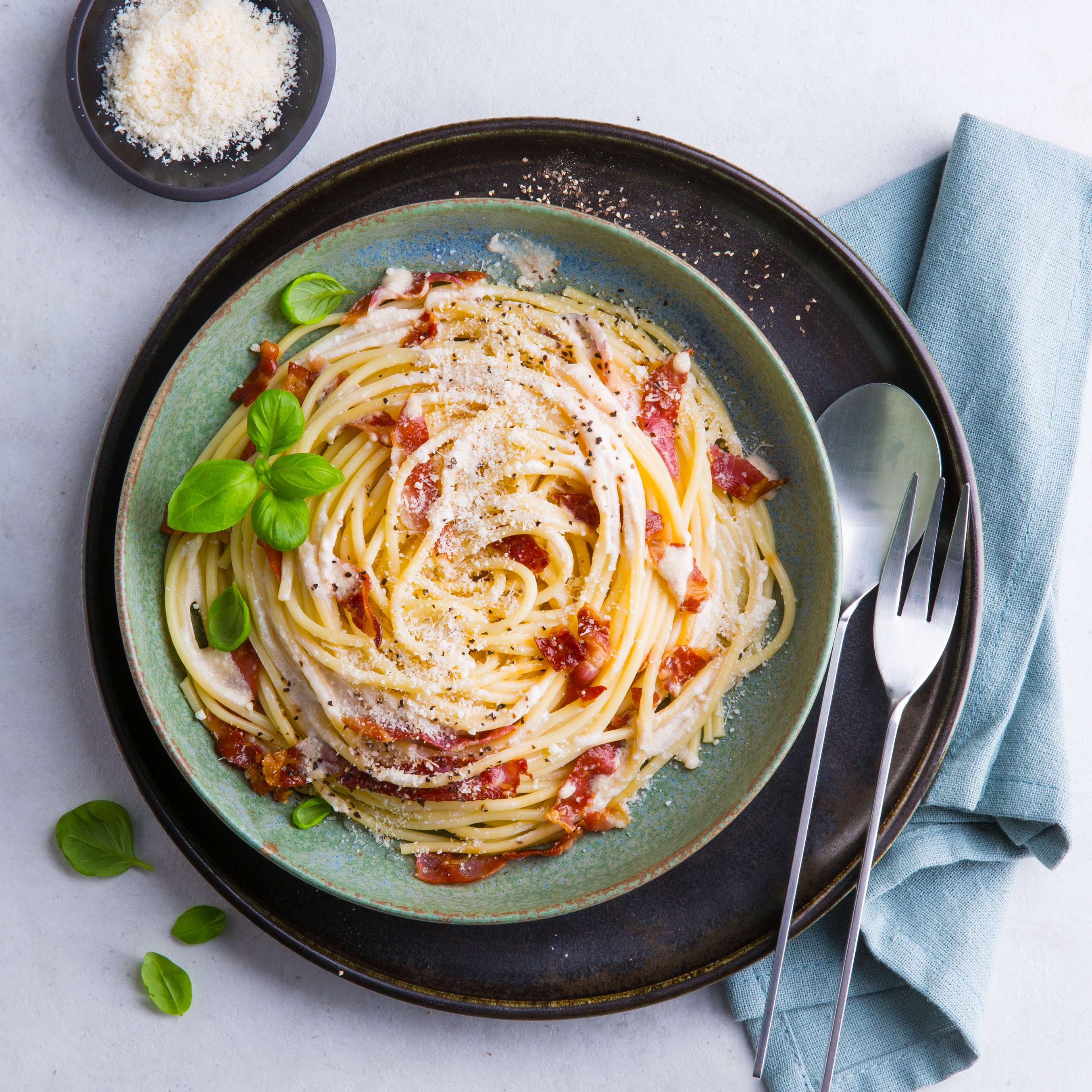 Rezept für Spaghetti mit Pancetta und Ricotta Kaufland
