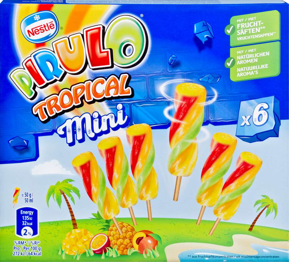 Abbildung des Sortimentsartikels Nestle Pirulo Mini Tropical 6x50ml