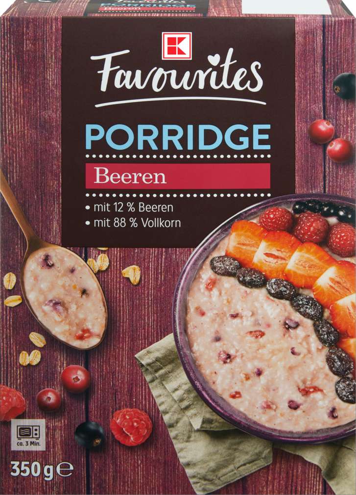 Abbildung des Sortimentsartikels K-Favourites Porridge Beeren 350g