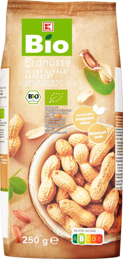 Abbildung des Sortimentsartikels K-Bio Erdnüsse in der Schale 250g