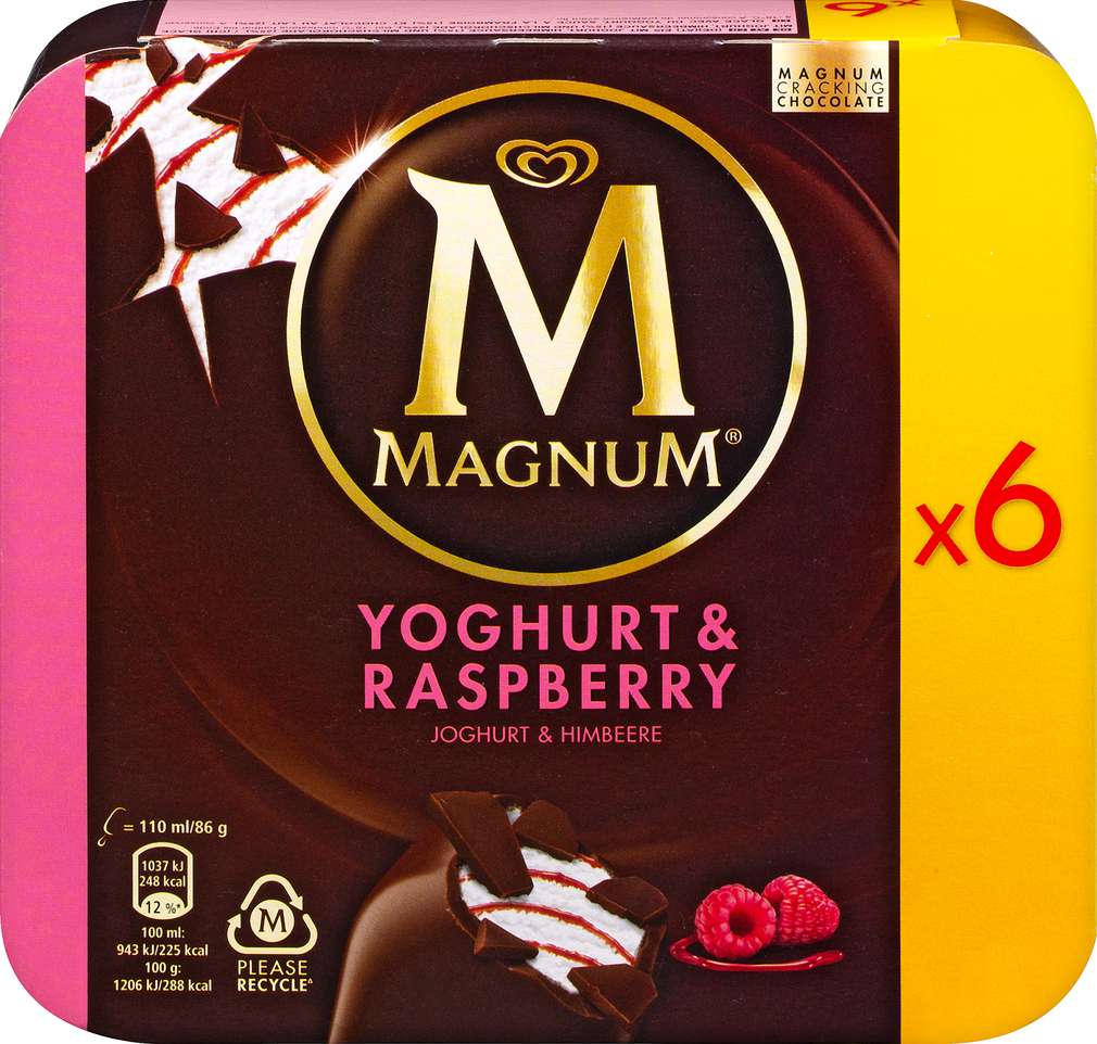 Abbildung des Sortimentsartikels Magnum Magnum Yoghurt Raspberry 6x110ml