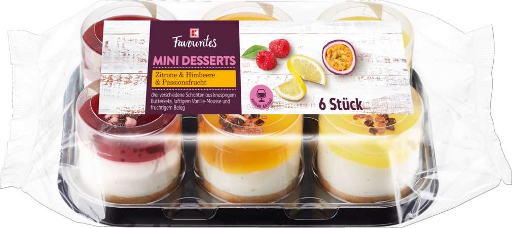 Abbildung des Sortimentsartikels K-Favourites Mini-Desserts Frucht 6x30g