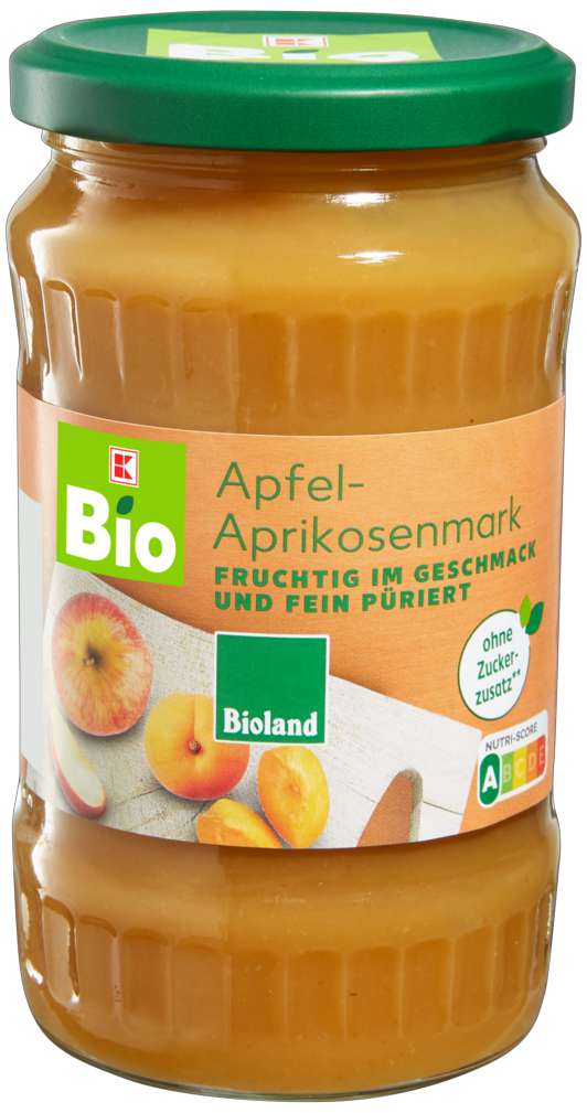 Abbildung des Sortimentsartikels K-Bio Bioland Apfel-Aprikosenmark 360g