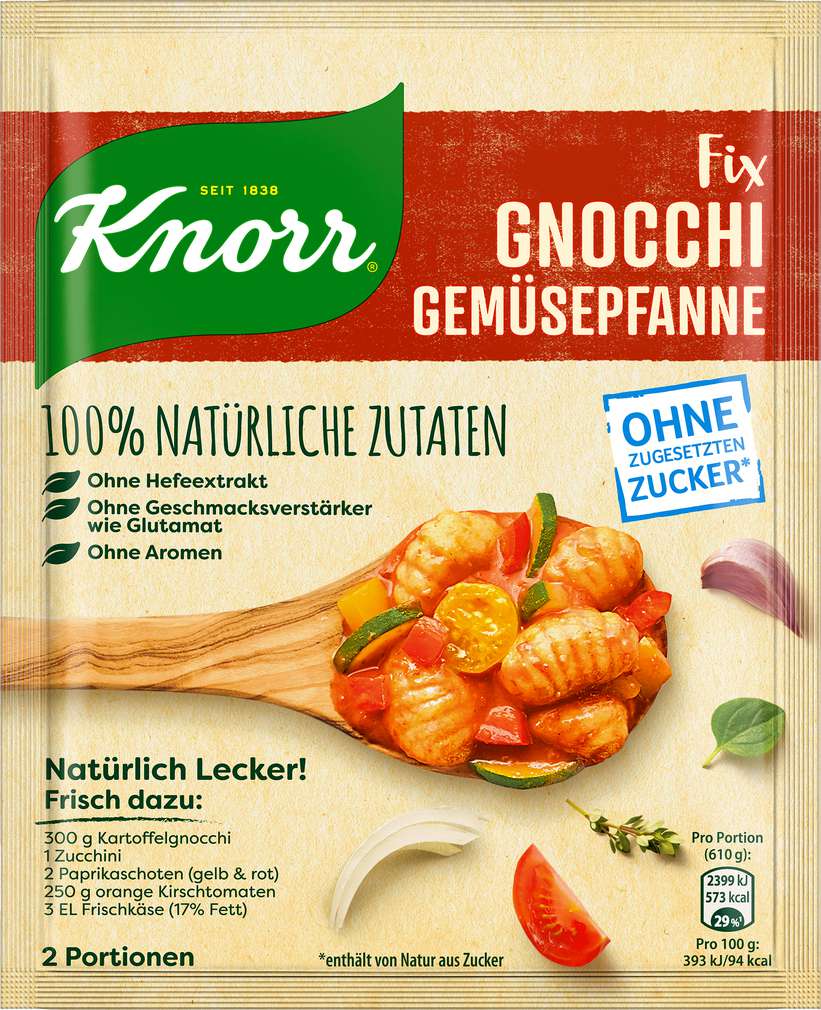 Abbildung des Sortimentsartikels Knorr Fix Gnocchi-Gemüsepfanne 30g