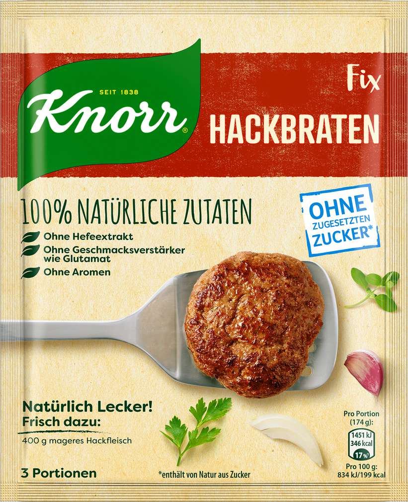 Abbildung des Sortimentsartikels Knorr Fix Natürlich Lecker Hackbraten 61g