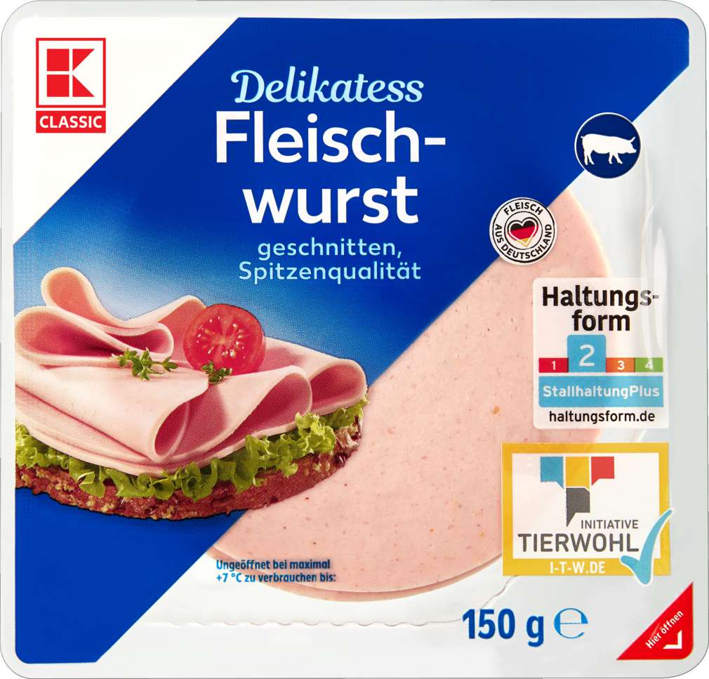 Abbildung des Sortimentsartikels K-Classic Delikatess-Fleischwurst 150g