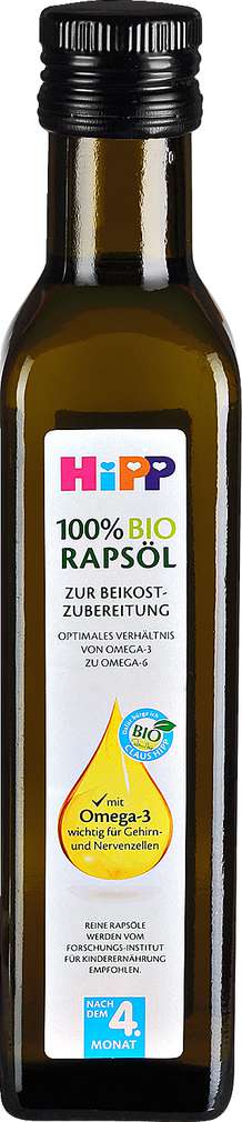 Abbildung des Sortimentsartikels Hipp 100% Bio Rapsöl 250ml