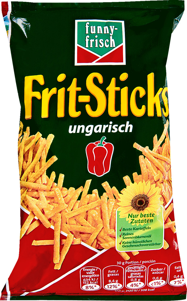 Abbildung des Sortimentsartikels Funny-Frisch Frit Sticks ungarisch 100g