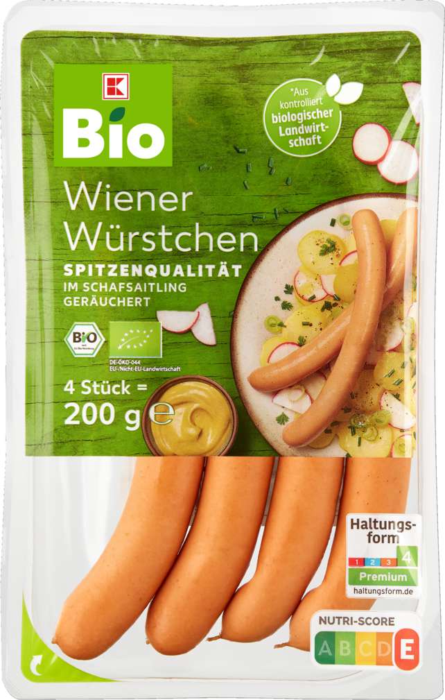 Abbildung des Sortimentsartikels K-Bio Wiener Würstchen 200g