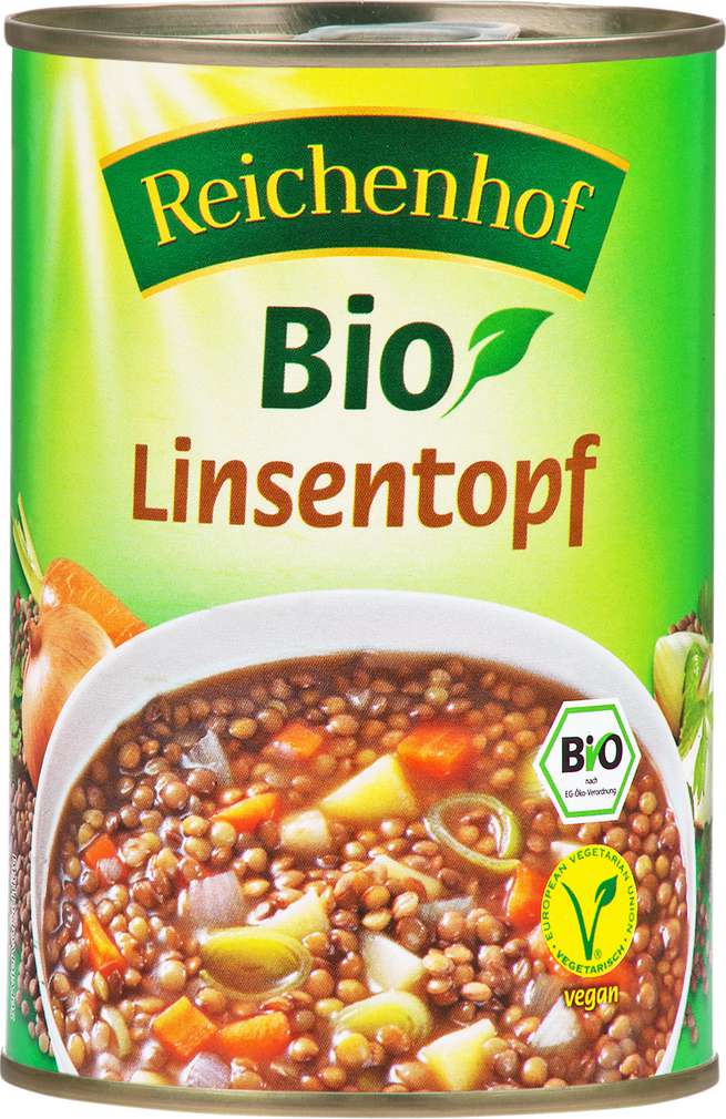 Abbildung des Sortimentsartikels Reichenhof Bio-Linsentopf vegetarisch 400g