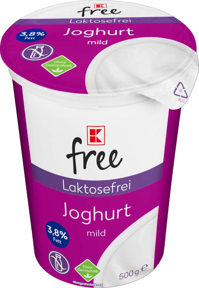 Abbildung des Sortimentsartikels K-Free Laktosefrei Joghurt mild 3,8% 500g