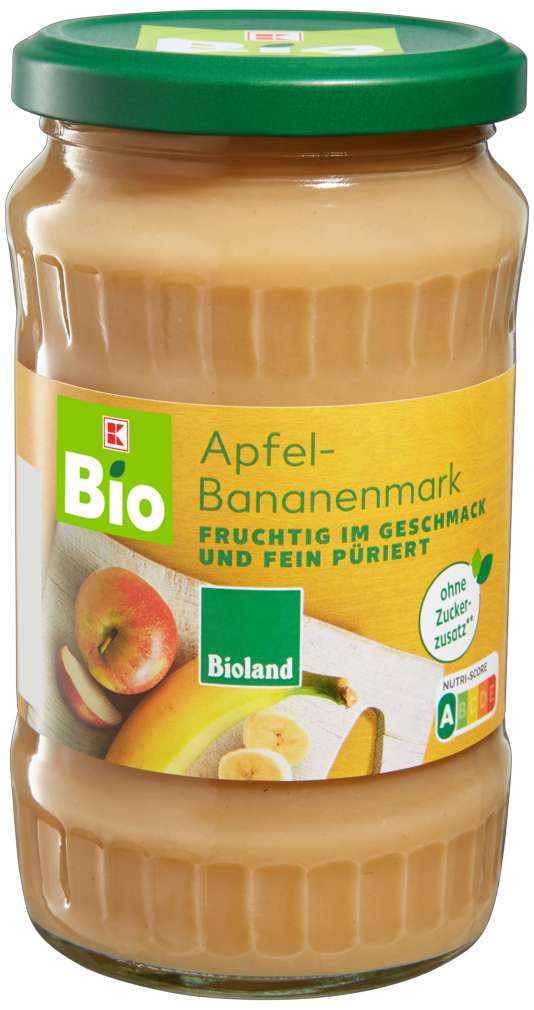 Abbildung des Sortimentsartikels K-Bio Bioland Apfel-Bananenmark 360g