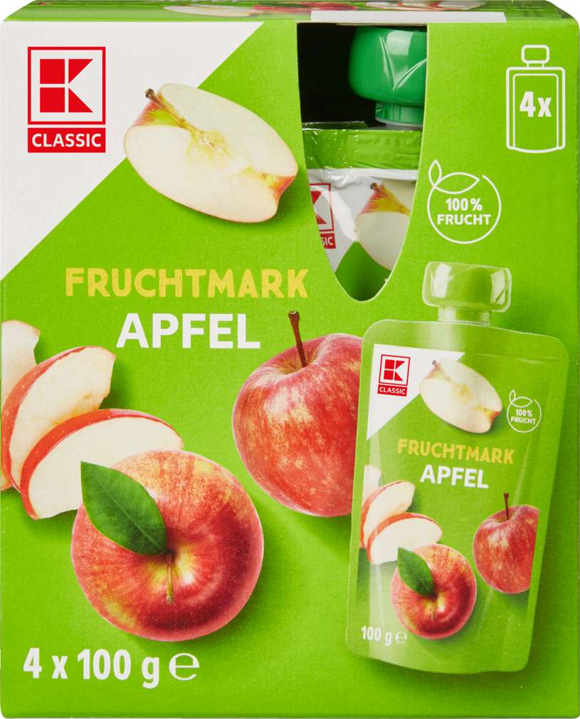 Abbildung des Sortimentsartikels K-Classic Fruchtmark Apfel 4x100g