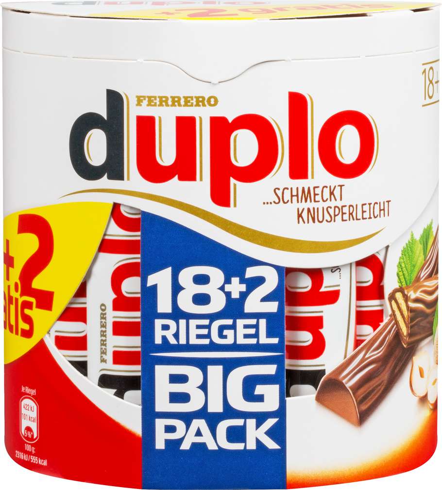 Abbildung des Sortimentsartikels Duplo 18+2 gratis 364g