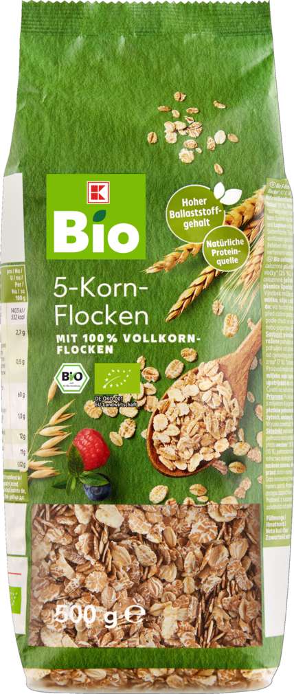 Abbildung des Sortimentsartikels K-Bio 5-Korn-Flocken 500g