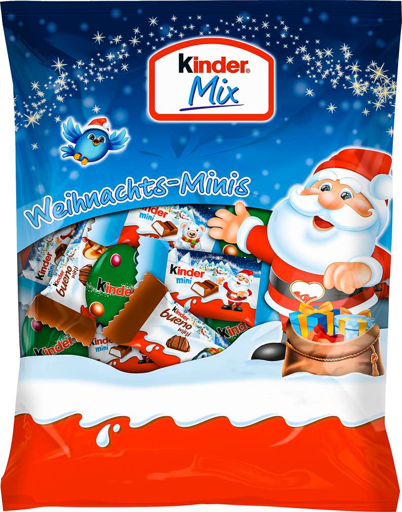 Abbildung des Sortimentsartikels Ferrero Kinder Mix Weihnachtsminis 153g