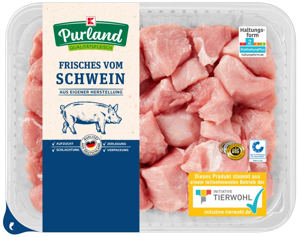 Abbildung des Sortimentsartikels K-Purland Schweinegulasch 1kg