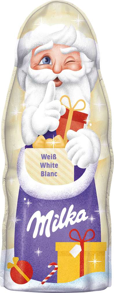 Abbildung des Sortimentsartikels Milka Weihnachtsmann weiß 45g