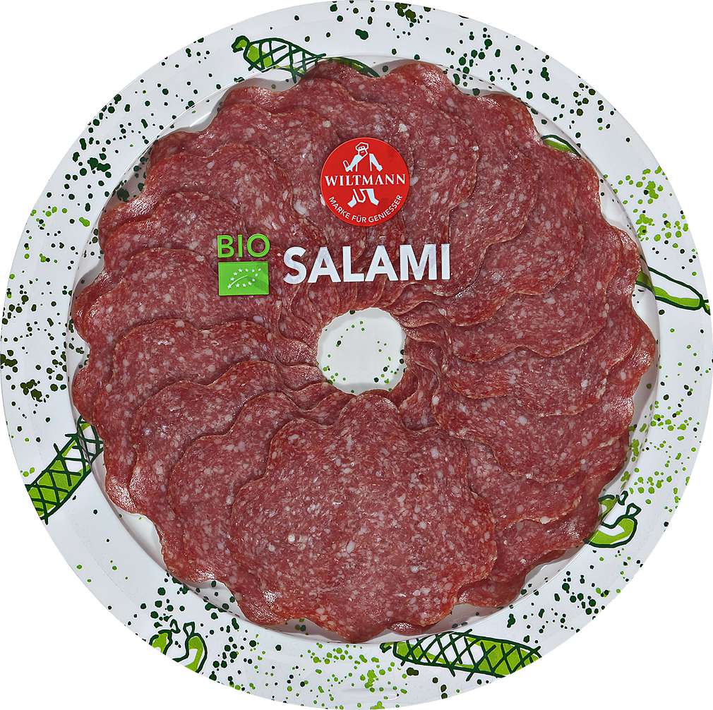 Abbildung des Sortimentsartikels Wiltmann Bio-Salami fein 80g