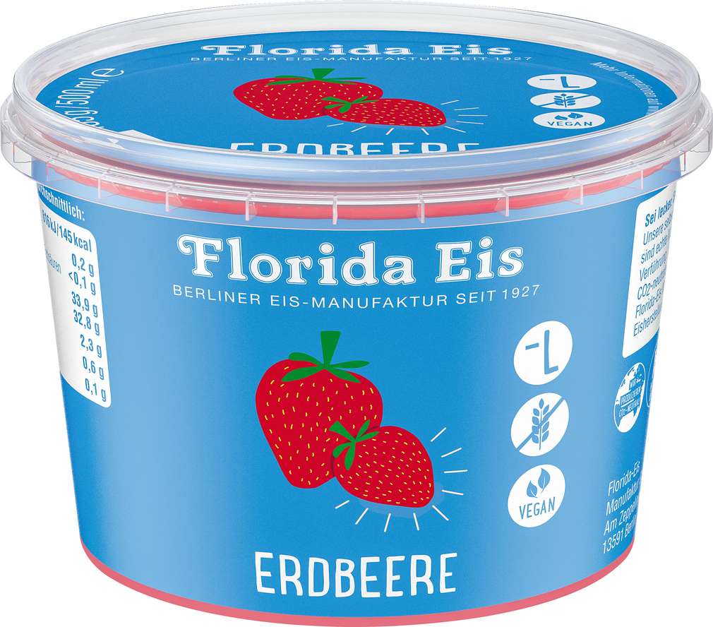 Abbildung des Sortimentsartikels Florida Erdbeer Eis 500ml