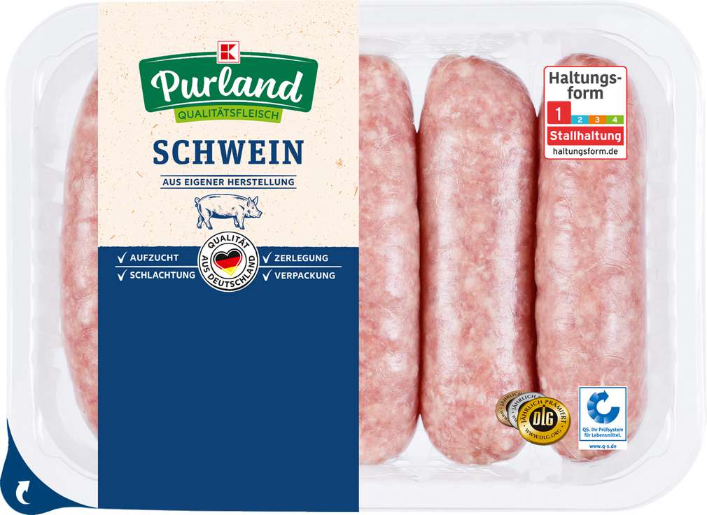 Abbildung des Sortimentsartikels K-Purland Let´s BBQ Grobe Bratwurst 5 Stück