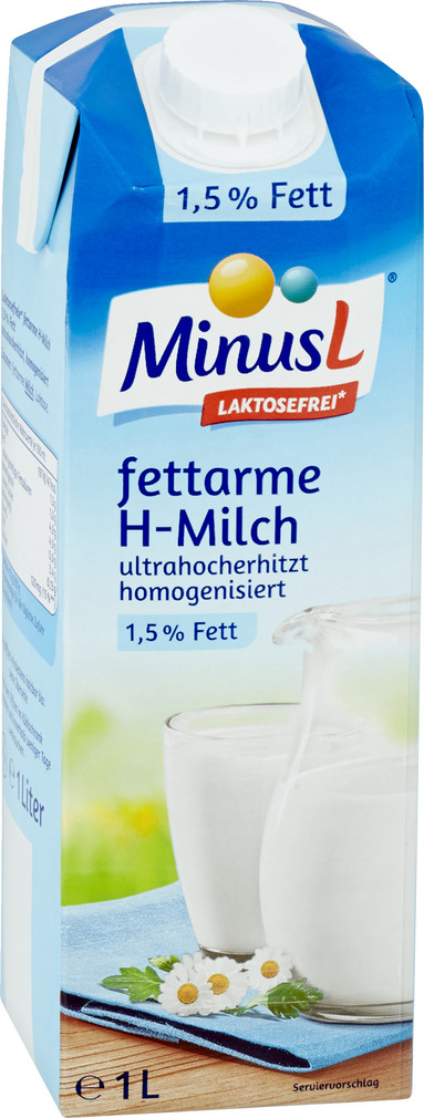 Abbildung des Sortimentsartikels MinusL Laktosefreie Milch 1,5 % 1l