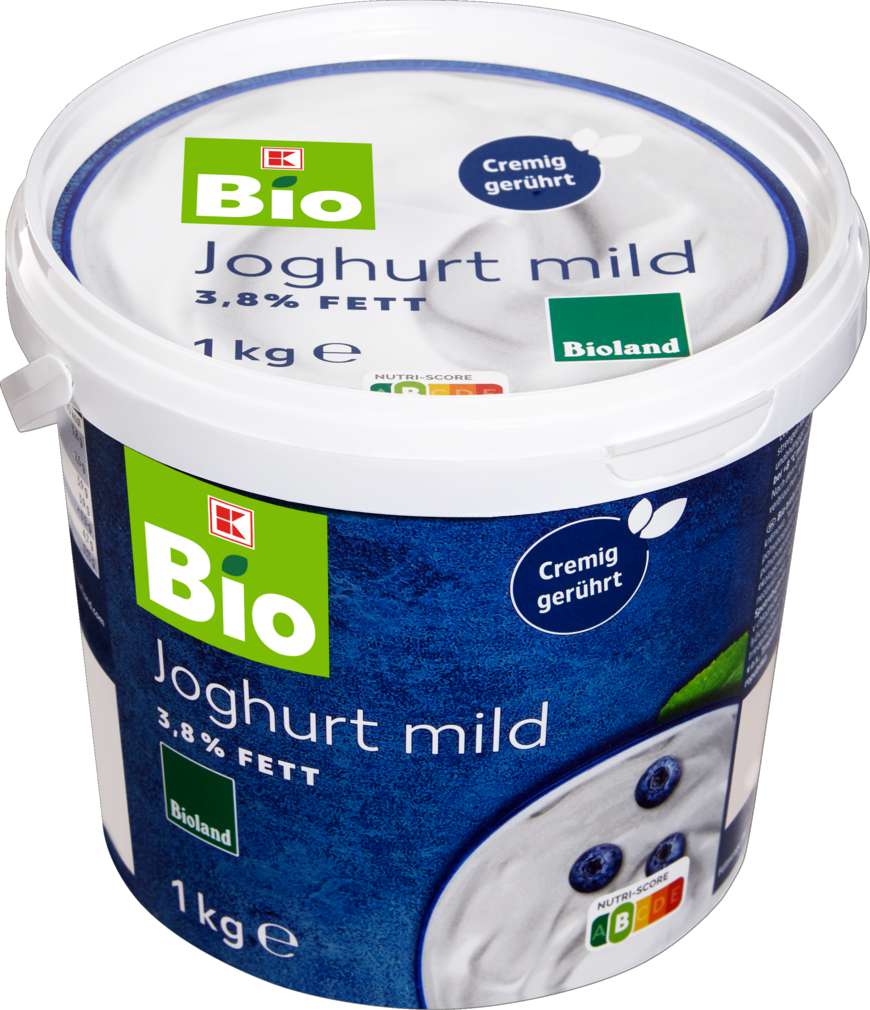 Abbildung des Sortimentsartikels K-Bio Bioland Naturjoghurt 3,8% Fett 1000g