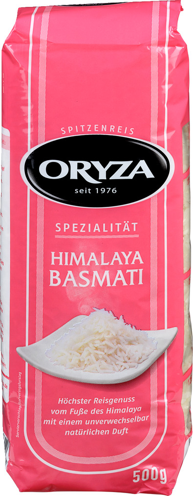 Abbildung des Sortimentsartikels Oryza Himalaya Basmati Reis 500g