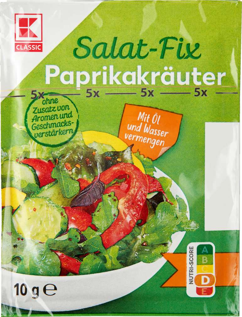 Abbildung des Sortimentsartikels K-Classic Fix für Salatsauce Paprika-Kräuter 5x10g