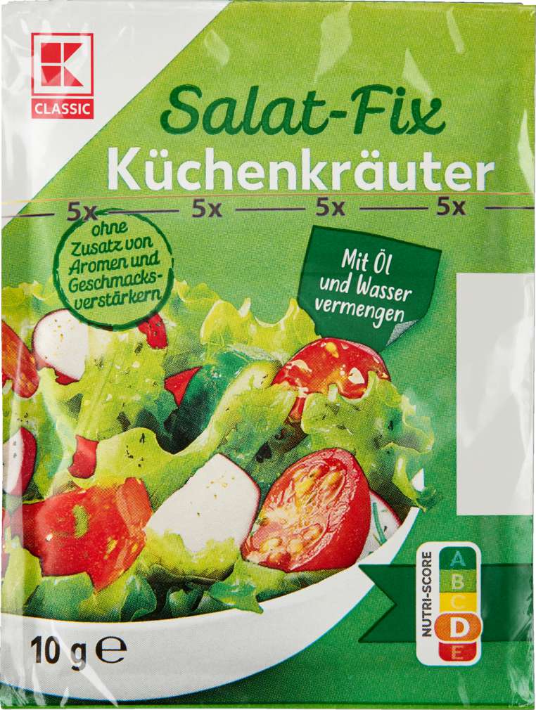 Abbildung des Sortimentsartikels K-Classic Fix für Salatsauce Küchenkräuter 5x10g