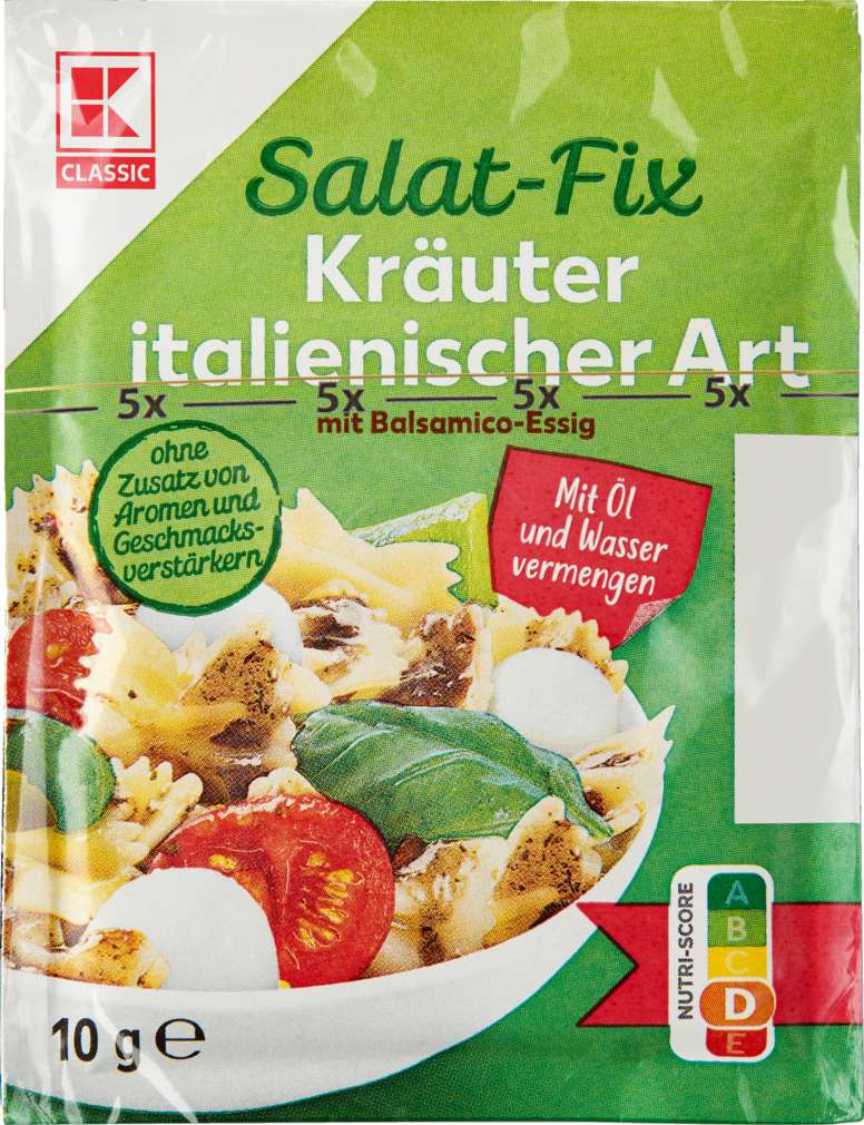 Abbildung des Sortimentsartikels K-Classic Fix für Salatsauce Italienische Kräuter 5x10g