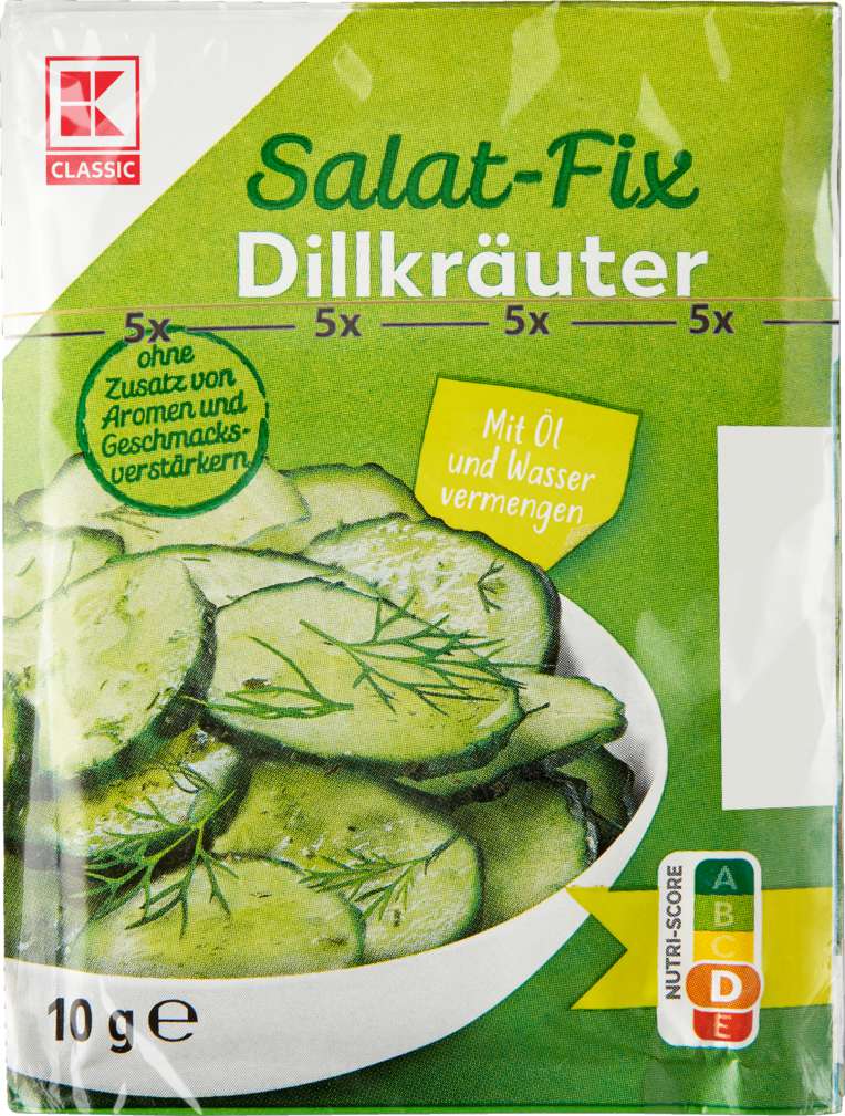 Abbildung des Sortimentsartikels K-Classic Fix für Salatsauce Dill-Kräuter 5x10g