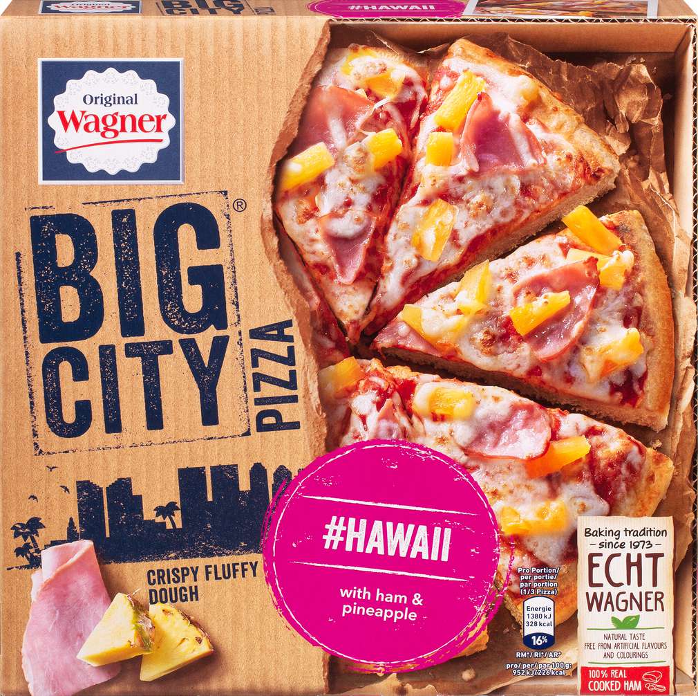 Abbildung des Sortimentsartikels Wagner Big City Pizza Hawaii 435g