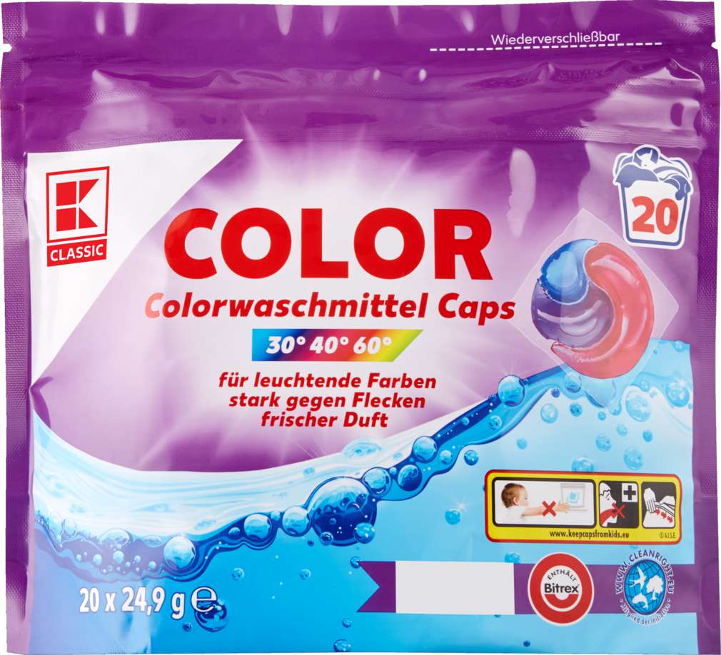Abbildung des Sortimentsartikels K-Classic Waschmittel Caps Color 20 Stück