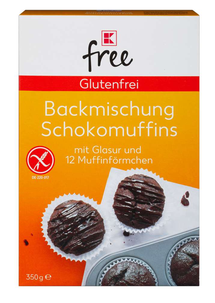Abbildung des Sortimentsartikels K-Free Glutenfrei Backmischung Schoko-Muffins 350g