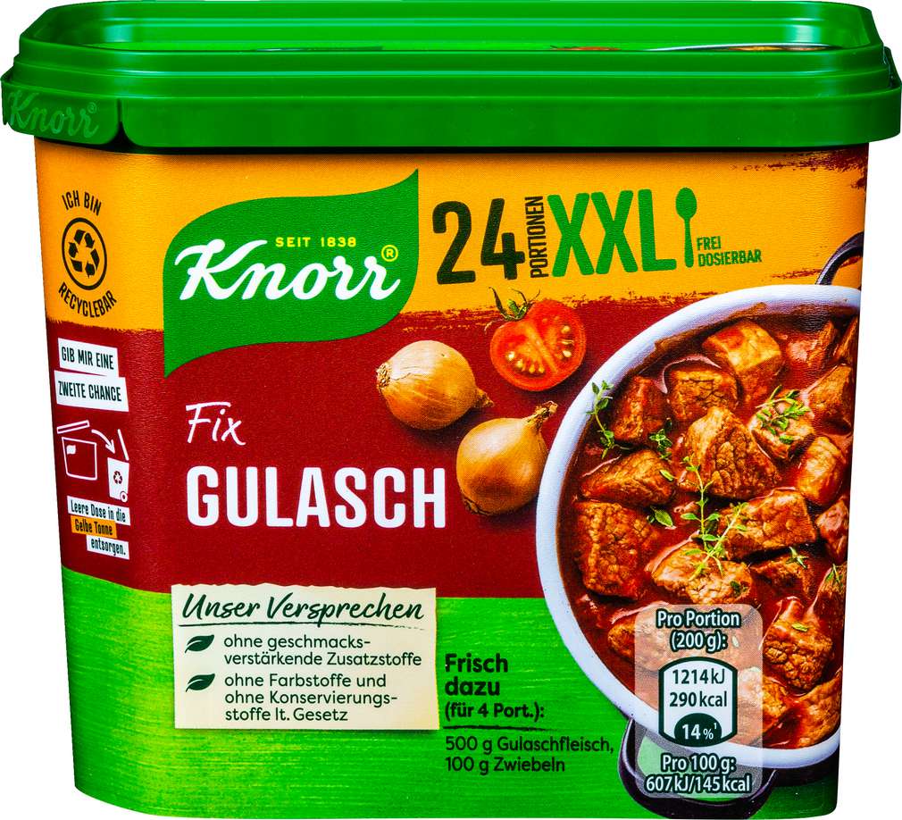 Abbildung des Sortimentsartikels Knorr Fix XXL Gulasch 276g
