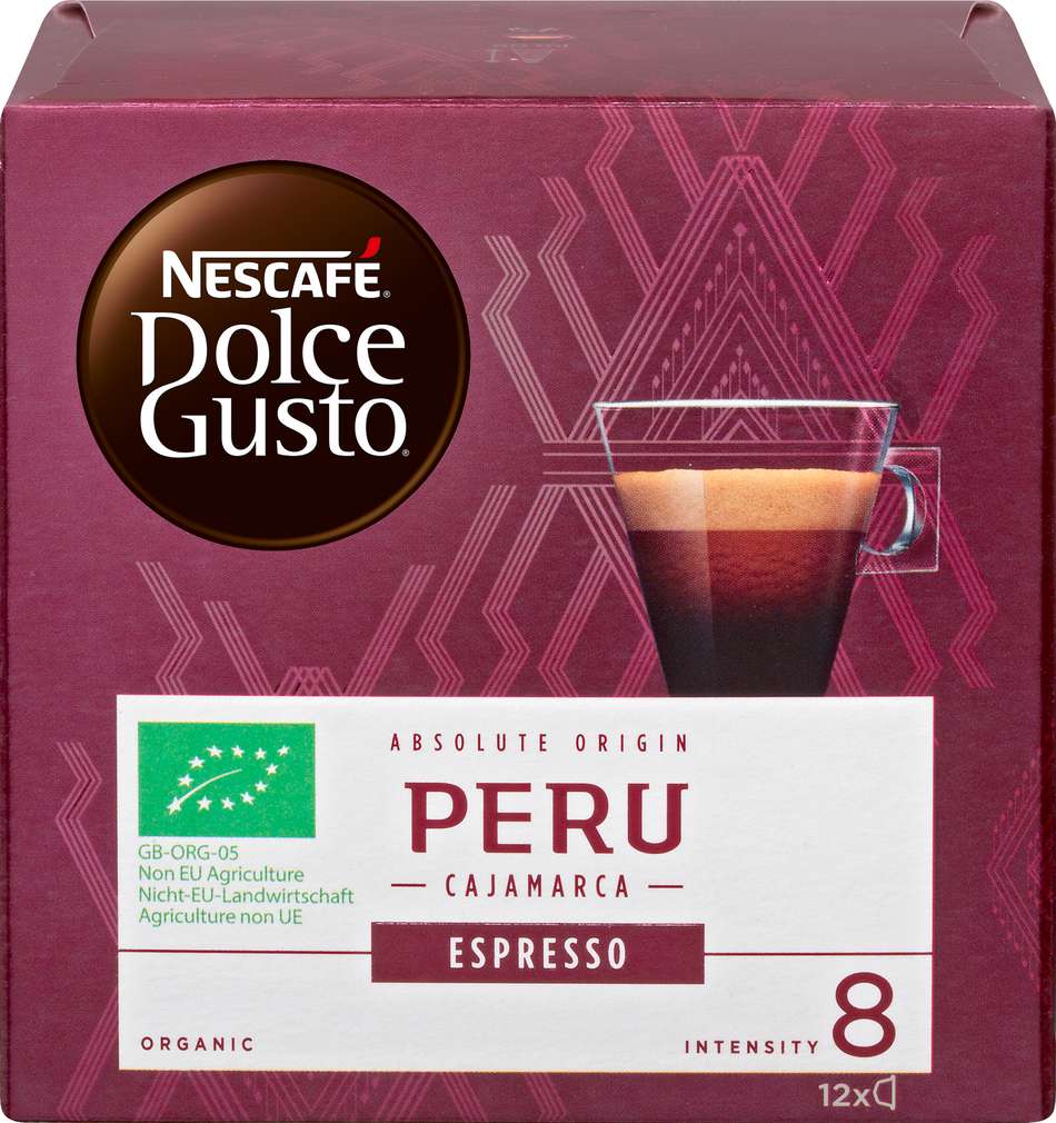 Abbildung des Sortimentsartikels Nestlé Dolce Gusto Bio-Espresso Peru 12=84g