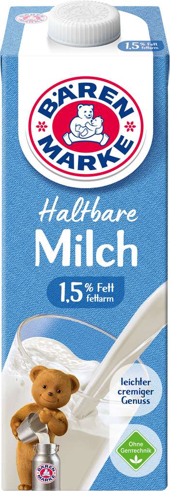Abbildung des Sortimentsartikels Bärenmarke H-Milch 1,5% Fett 1,0l