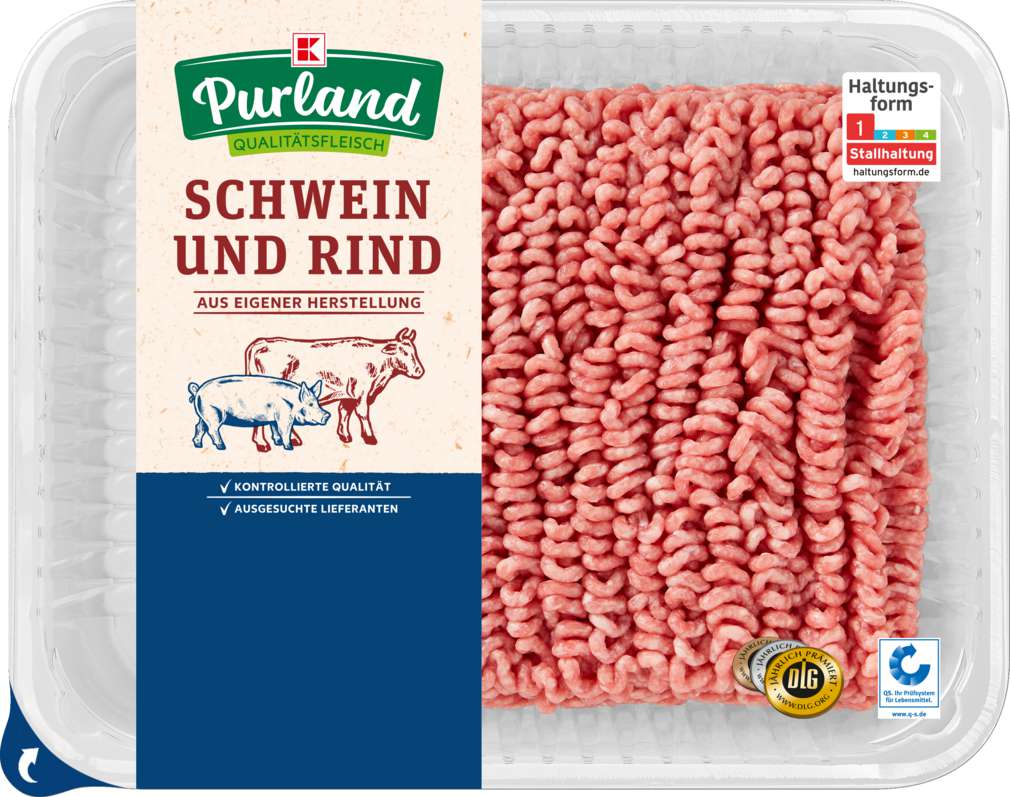 Abbildung des Sortimentsartikels K-Purland Hackfleisch gemischt Schwein/Rind 1kg