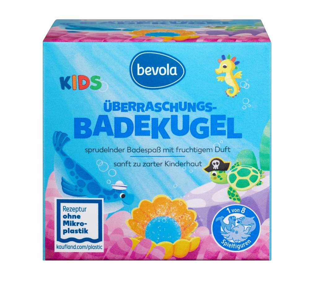 Abbildung des Sortimentsartikels Bevola KIDS Badekugel mit Spielzeug 150g