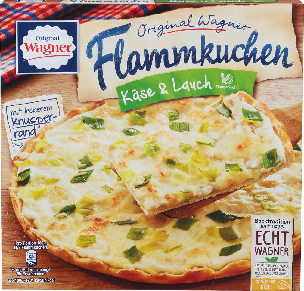 Abbildung des Sortimentsartikels Wagner Flammkuchen Käse & Lauch 320g